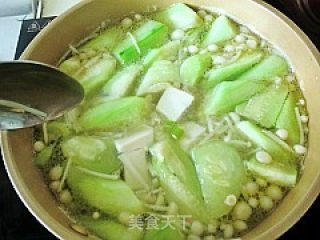 丝瓜豆腐汤的做法步骤：10