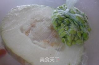 冬瓜烧毛豆的做法步骤：1