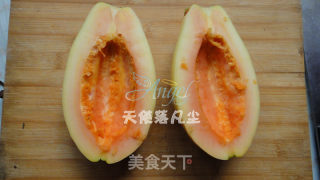 幸福的像花儿一样——橙汁木瓜的做法步骤：3