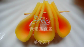 幸福的像花儿一样——橙汁木瓜的做法步骤：5