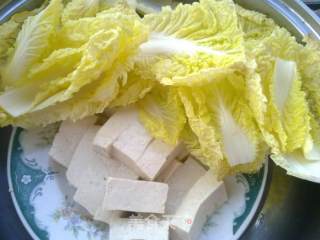 去火型小白菜豆腐的做法步骤：1