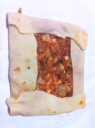 辣白菜蒸饼的做法步骤：2