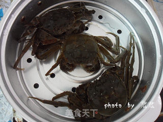 【美味】 清蒸大闸蟹的做法步骤：5