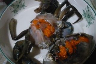 清蒸膏蟹的做法步骤：4