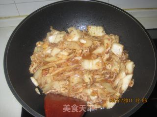 【平淡的幸福】辣白菜炒饭的做法步骤：5