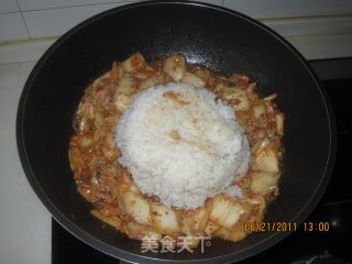 【平淡的幸福】辣白菜炒饭的做法步骤：6