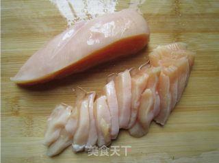 青椒鸡片的做法步骤：1