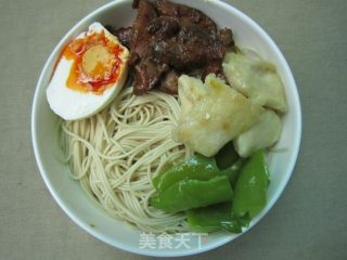 香菇酱鸡肉拌面的做法步骤：12
