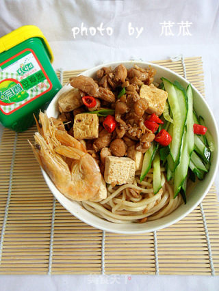 【炸酱面，花样做】 豆腐鸡丁炸酱面 【超详细】的做法步骤：16