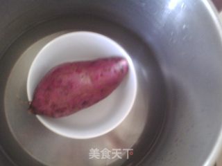 椰汁紫薯西米露~的做法步骤：3