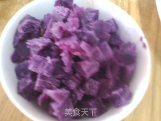 椰汁紫薯西米露~的做法步骤：4