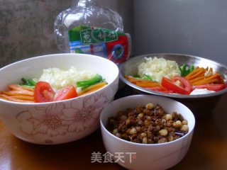 爱心炸酱面的做法步骤：21