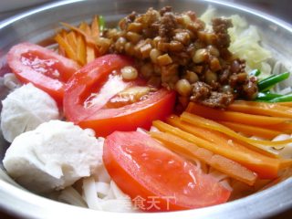 爱心炸酱面的做法步骤：23