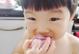 给老公和宝贝女儿的爱——紫薯牛奶馒头的做法步骤：15