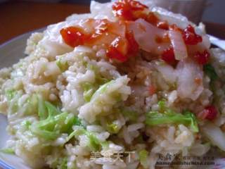 白菜炒饭的做法步骤：7