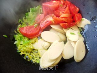 家常菜----西红柿烧菜花的做法步骤：3