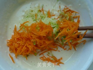 【胡萝卜笋瓜煎饼@牛奶麦片】青春期早餐很重要的做法步骤：4