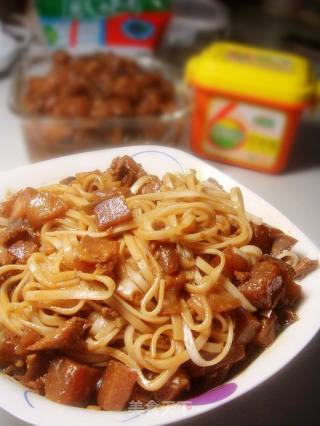 茄丁肉酱绿豆面的做法步骤：13