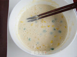 清香怡人—鸡蛋玉米豌豆饼的做法步骤：6