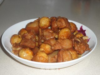 鹌鹑蛋烧肉的做法步骤：8