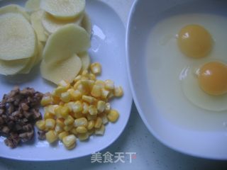 土豆玉米球蒸蛋的做法步骤：2