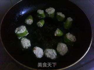 豆腐酿青椒的做法步骤：7