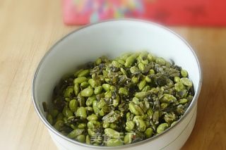 配粥小菜——雪菜毛豆的做法步骤：7