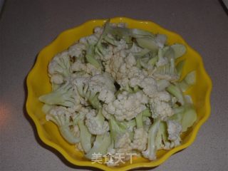 香菇肉丸炒菜花的做法步骤：1