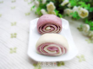 三色花卷的做法步骤：8