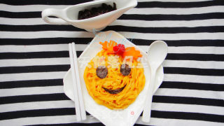【炸酱面，花样做】——笑脸南瓜炸酱面的做法步骤：12