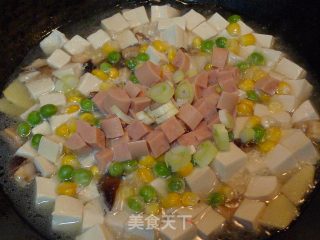 【五彩豆腐丁】健康美丽吃出来的做法步骤：10