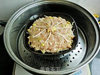 皖北土味---黄豆芽蒸肉饼的做法步骤：7