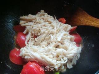 番茄金针菇炒鸡蛋的做法步骤：10