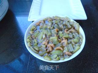 【蚝油海米蒸丝瓜】的做法步骤：8