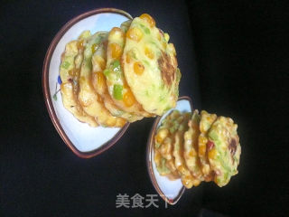 蔬菜玉米饼的做法步骤：7