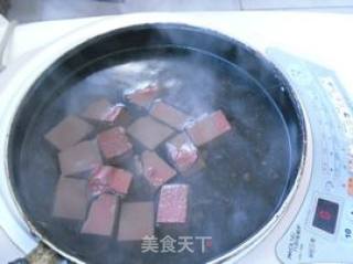 【鸭血旺烧丝瓜】的做法步骤：3