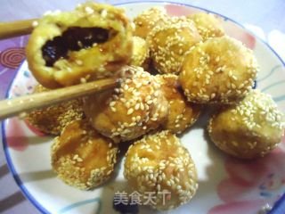 芝麻倭瓜球的做法步骤：15