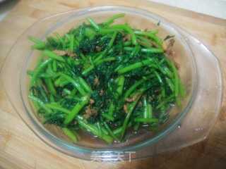 肉丝炒茼蒿的做法步骤：6