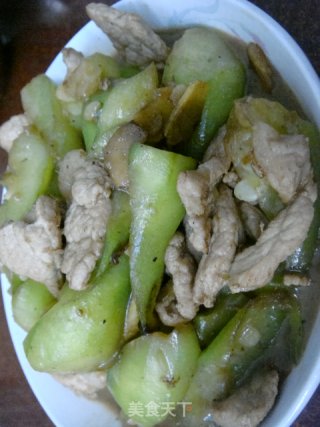 丝瓜炒肉片的做法步骤：6