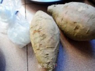 冰糖番薯糖水--加奶的做法步骤：1