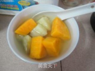 冰糖番薯糖水--加奶的做法步骤：5