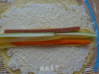 【花样寿司】----蛋卷寿司的做法步骤：8