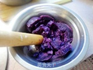 芝麻--紫薯糯米糍的做法步骤：3
