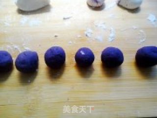 芝麻--紫薯糯米糍的做法步骤：6