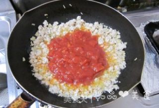 【一个人的营养面】番茄鸡蓉意面的做法步骤：7