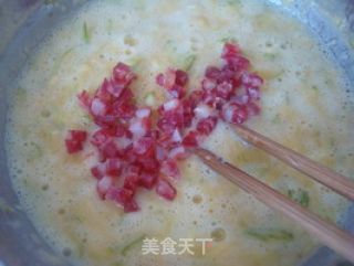 【南瓜的花样年华】南瓜腊肠糊塌子的做法步骤：5