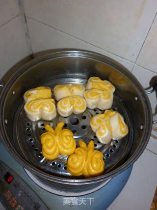 南瓜蝴蝶卷的做法步骤：9