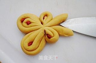 南瓜枸杞蝴蝶卷的做法步骤：9