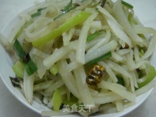 辣炒萝卜丝的做法步骤：5