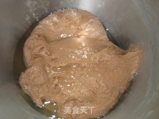 可可燕麦冰洁面包的做法步骤：3